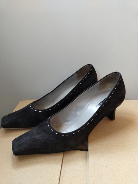 Women Peter Kaiser Heels Black Suede 39 #2X6J