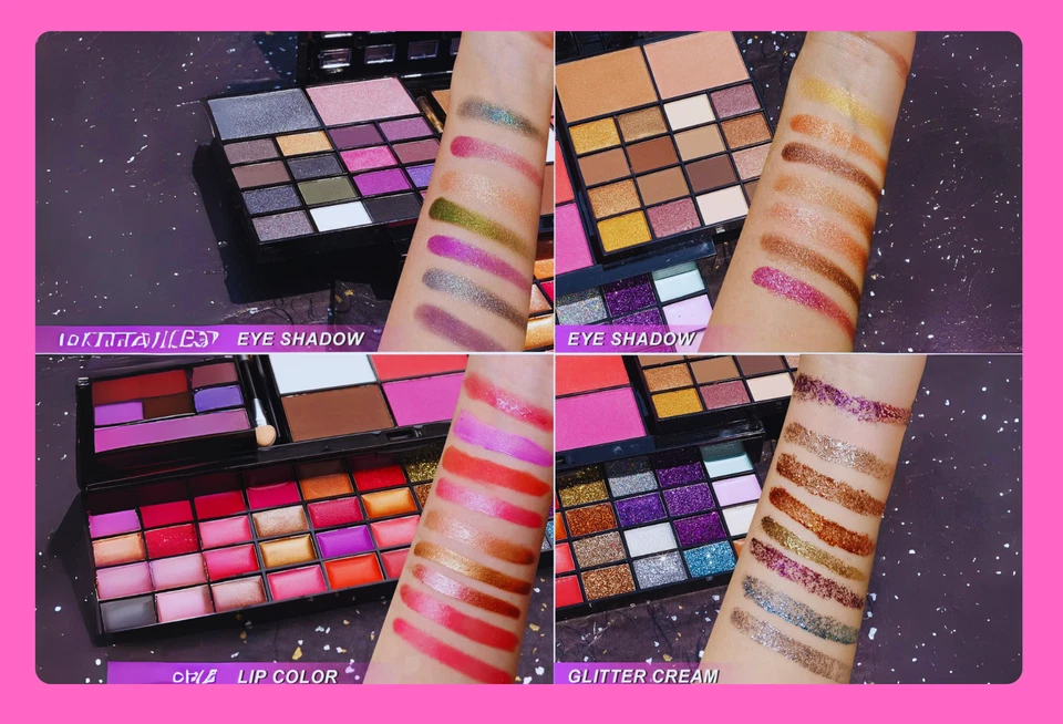 Kit de Maquillaje Todo en Uno 74 Colores Regalo - Sombra de Ojos, Brillo de Labios, Rubor, Set de Contorno Foto 4 de 4