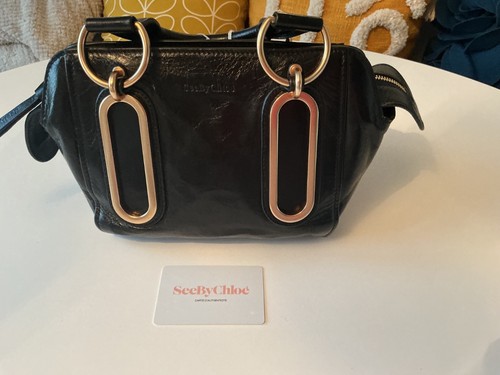 Womens See By Chloe Leather Black Handbag BNWT with Authenticity Card - Picture 2 of 13