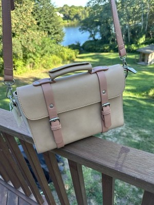 Pixie Mood Steph Bag Purse Beige/pink/Vegan Leather  Crossbody Strap