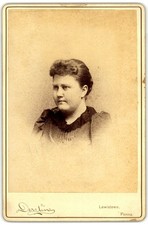 Cabinet Card Circa 1890s O. Derr Young Lady In Dress Lewistown