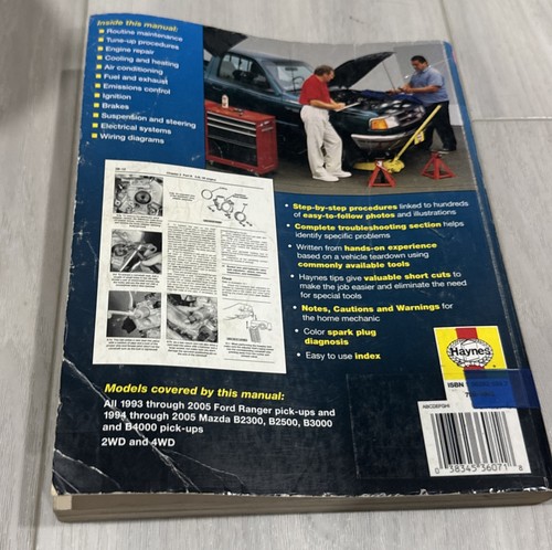 Haynes Repair Manual Ford Ranger 1993-2005 Mazda 1994-2005 - Bild 4 von 6