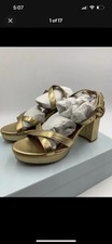 Margaux The Platform Sandal Heels Gold Women’s Size 6