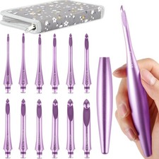 Interchangeable Crochet Hook Set with 12 Hooks   Ergonomic Crochet Hooks Larg...