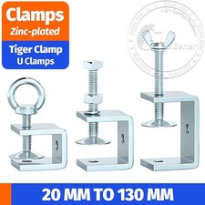 C Clamps Tiger Clamp 20mm 30mm 45mm to 130mm for Mounting U Clamps Zinc-plated