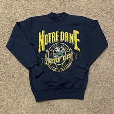 Nutmeg Mills Kid  s Notre Dame Fighting Irish Navy Crewneck Sweatshirt Size L