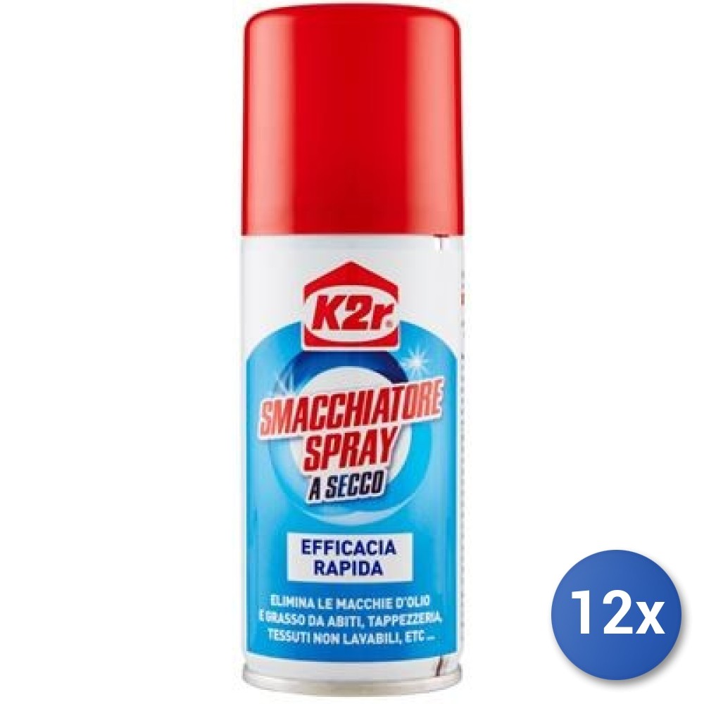 Bundle 12x Grey Spray Smacchiatore Secco Tessuti 100ml - Addio Aloni
