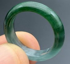 Video Certified Green Natural A Jadeite Jade Round Circle Ring NO. 3.5  420042