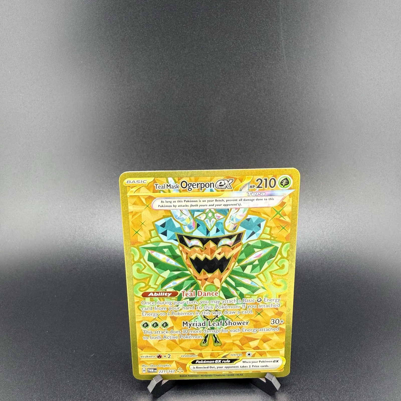 2024 Pokemon Teal Mask Ogerpon EX Holo 221/167