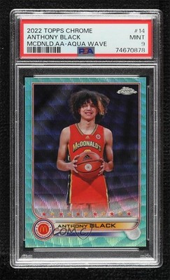 2022 Chrome McDonald's All American Aqua Wave Refractor 1/199 Anthony Black 7p8
