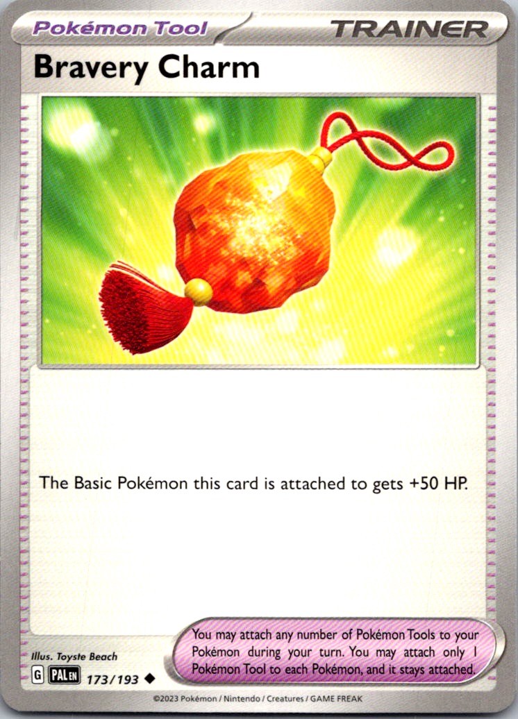 Bravery Charm 173/193 Uncommon Paldea Evolved Pokemon Near Mint