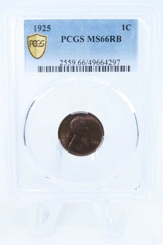 1925-P PCGS MS66RB Lincoln Wheat Cent Business Strike 1C
