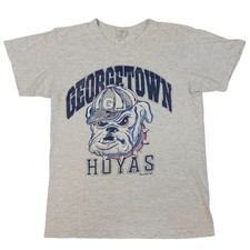 Vintage Georgetown Hoyas Bulldog T-Shirt Mens Size M Single Stitch NCAA  USA 90s