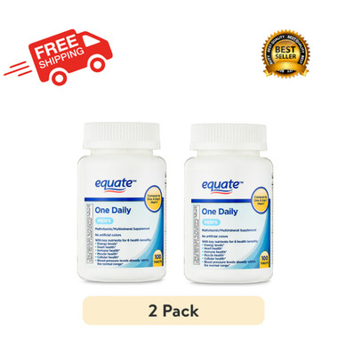 ( 2PACK )Equate One Daily Men's Multimineral Supplement Tablets, 100Ct