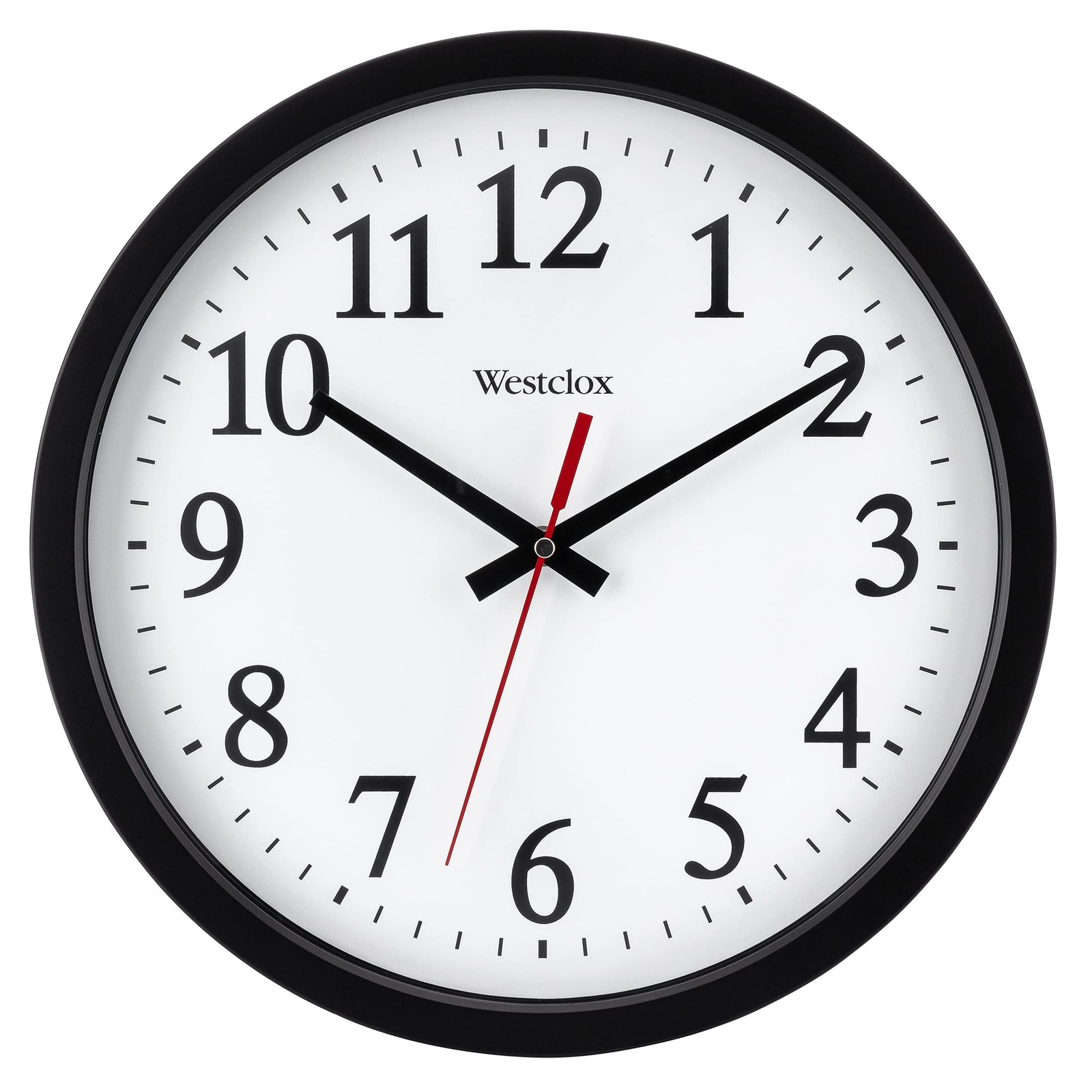 14 Inch Round Office Wall Clock with Large Easy to Read Black and White Dial,...