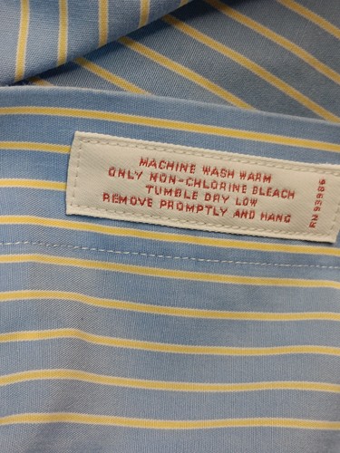 Brooks Brothers Men's Blue yellow Striped Long Sleeve Button Up shirt 161/2 -35 - Picture 10 of 16