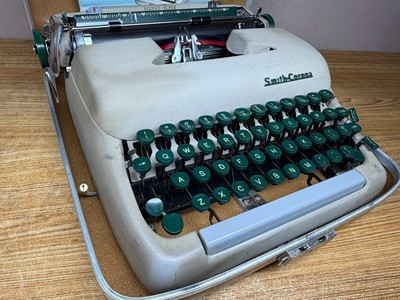 Nice! Serviced - 1957 Smith-Corona Silent-Super Vintage Portable Typewriter