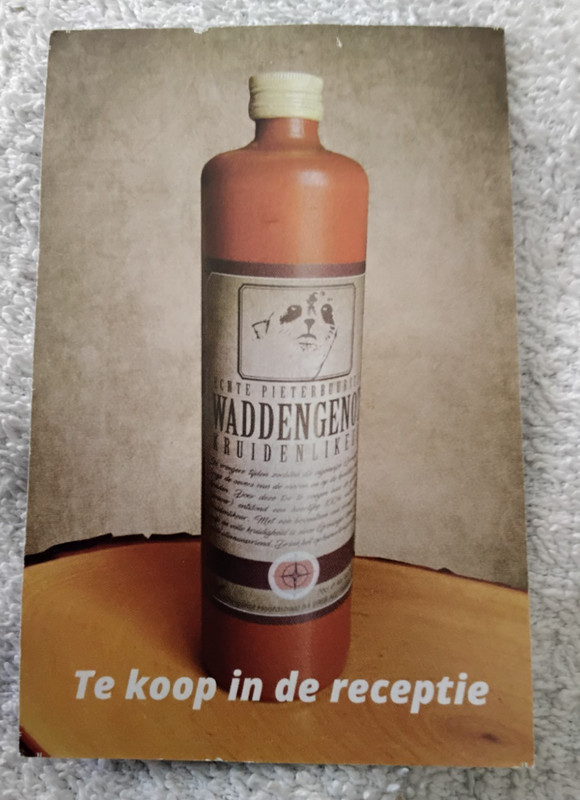 SMALL  ADVERTISING CARD FOR WADDENGENOT HERBAL LIQUER
