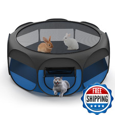 VavoPaw Small Animal Playpen Brooder Box w/ Cover Top, Portable Indoor/Outdoor