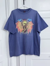 Vintage Fashion Victim Art T-shirt 90s Courtney Davis Artist Dragon 2X USA 1996