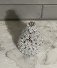 Safety Pin Clear Bead Christmas Tree 5 Inches Vintage Retro Handmade — photo 2
