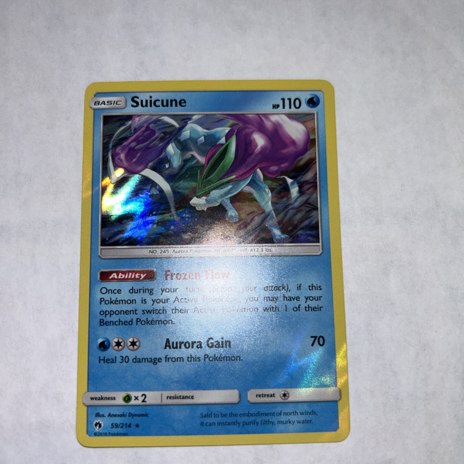 Suicune 59/214 Sm-Lost Thunder Holo