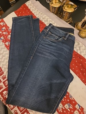 Womens Silver Jeans Size 29 L 31 AIKO High Skinny Denim Jeans Dark Wash Stretch
