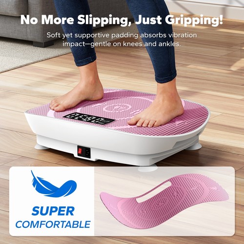MERACH Vibration Plate Whole Body Workout Fitness Platform Exercise Machine Pink - Picture 4 of 11