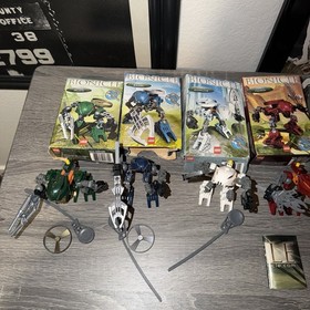 Lego Bionicle RAHAGA Lot Of 5 4868, 4870, 4877, 4878, 4879 W/ Box & Manuals