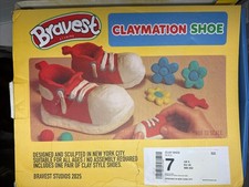 Bravest Studios Claymation Costume Shoes Black/White Adult Unisex Size 7