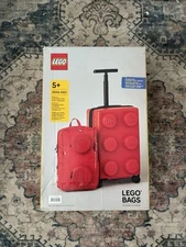 LEGO Luggage Set DOUBLE PACK 2Wheel Expandable Trolley/Backpack RED TSA Lock NEW