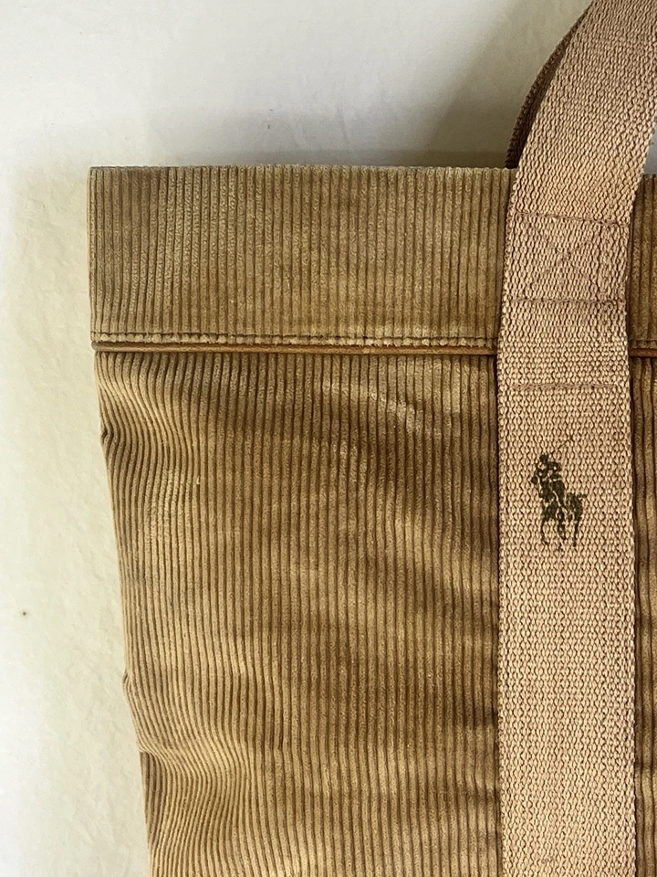 Vintage Ralph Lauren Corduroy Tote Bag in Light Brown - Image 4 of 4