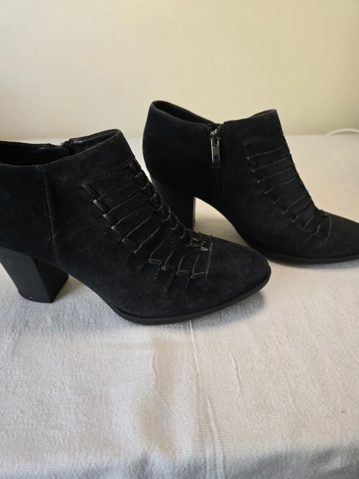 Mujer Franco Sarto Negro Tejido Frontal Botines Pradera Oscuro Femenino Capricho  Foto 3 de 4