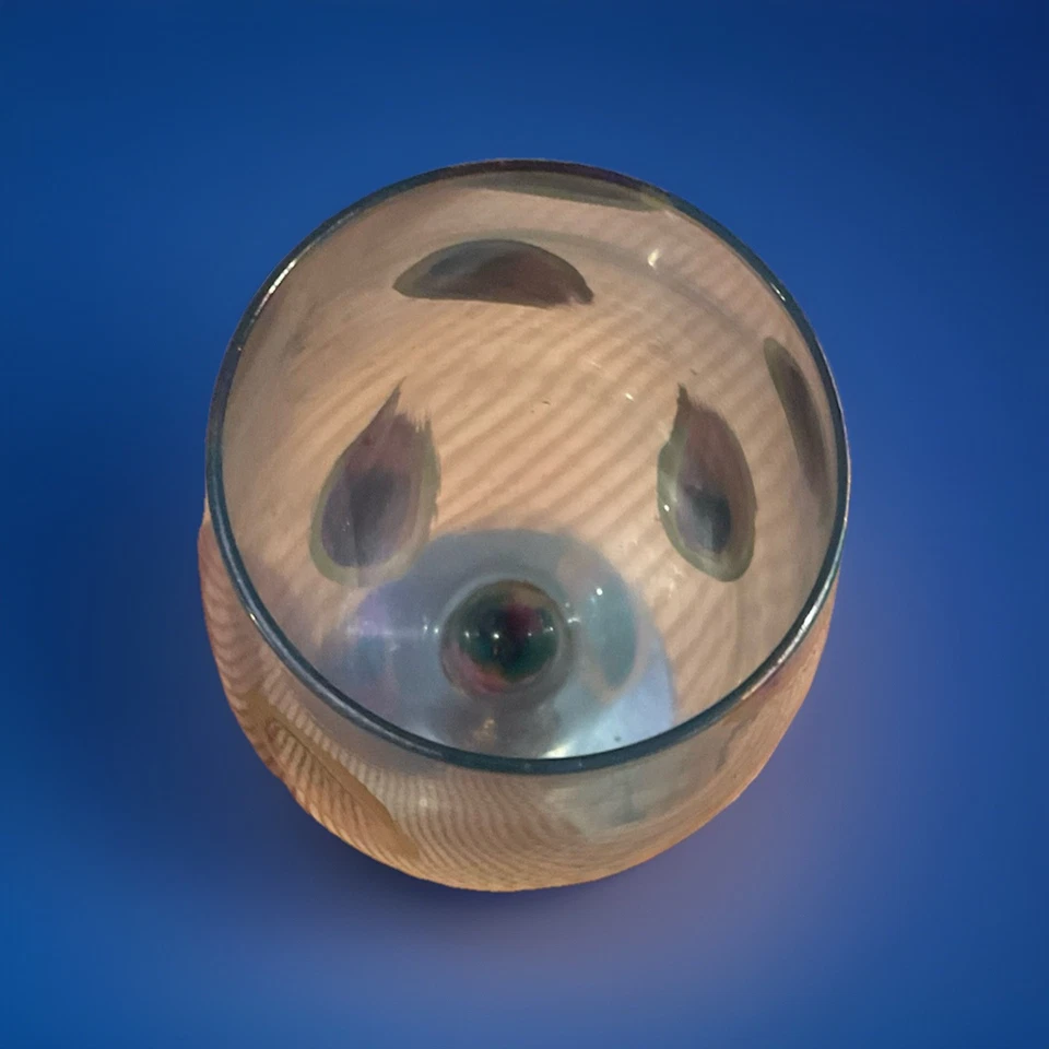 Copa de vino de pavo real pintada a mano LOLITA Ostentatious 16 OZ celebrando r Foto 3 de 4