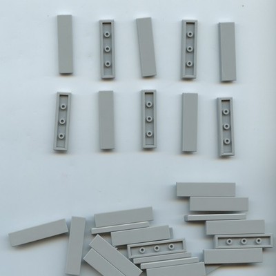LEGO x 40 Light Bluish Gray Tile 1 x 4 2431