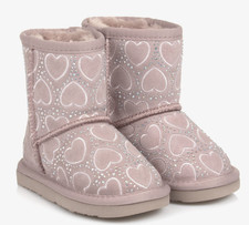 Lelli Kelly Girls Sparkle Pink Suede Booties