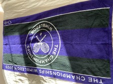 Wimbledon 2023 Traditional Purple And Green Players Tennis Towel Official Merch