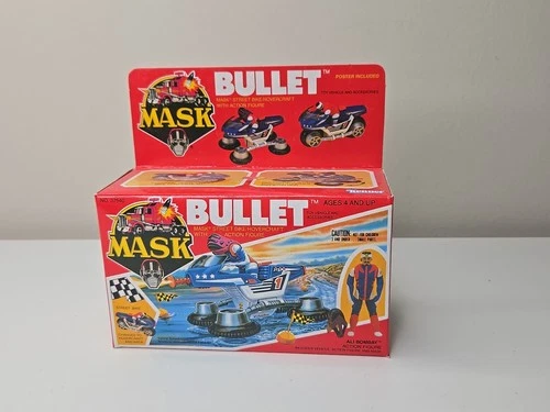 Vintage 1986 Kenner MASK Bullet Vehicle Ali Bombay Action Figure, Factory Sealed