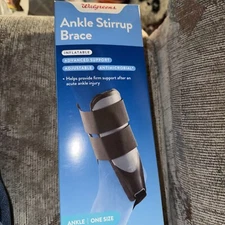 Ankle Stirrup Brace; Walgreens; Inflatable, Advanced Support, Adjustable NEW
