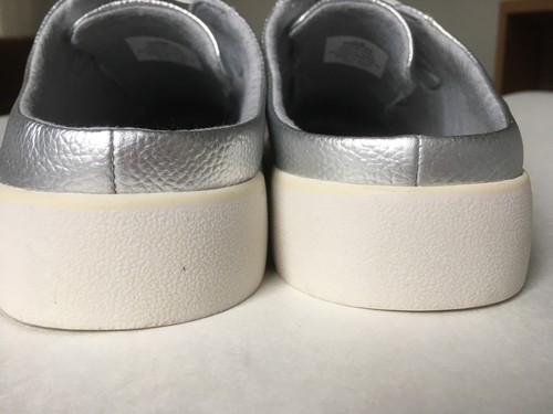 NEW Sz 7.5 Nine West Womens Poeton Metallic Silver Leather Sneaker Shoes MSR $79 - Picture 7 of 7