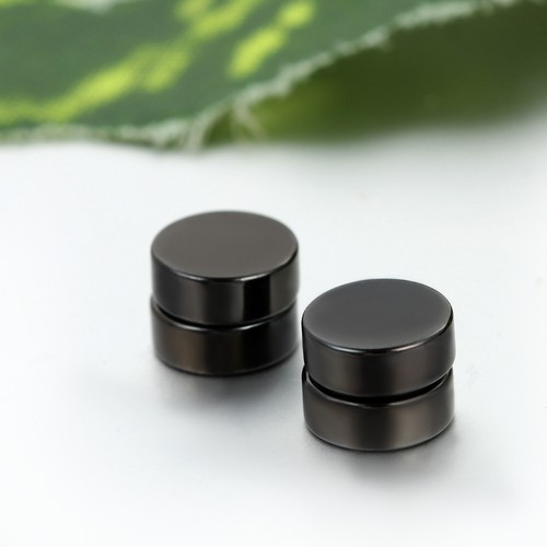 2pcs Stainless Steel Magnetic Non-piercing Clip on Studs Earrings for Men Women - Picture 8 of 24
