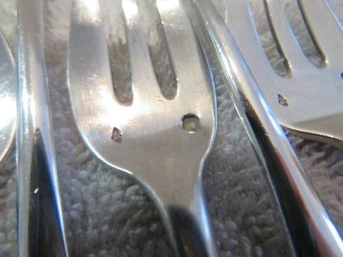 Gorgeous late 19th c French 950 silver 12 oyster forks Louis XVI st H Soufflot - Picture 9 of 10