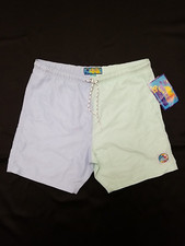 NWT Men  s XL Surf Society Drawstring Blue Green Lined Swim Board Shorts Trunks