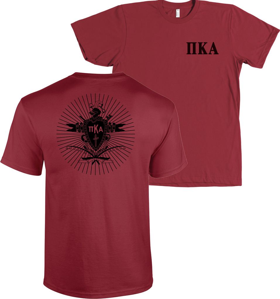 Sigma Pi Bella + T-Shirt Maniche Lunghe Tela USA Sig Pi Letters