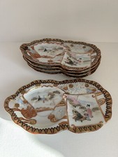 Antique Kutani Porcelain Plates c1900  / Japanese