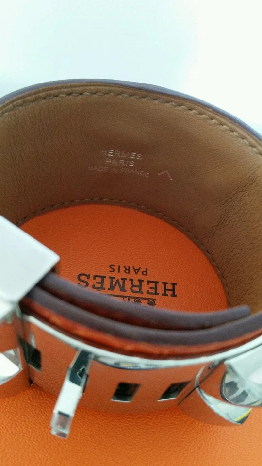 Hermes COLLIER DE CHIEN ORANGE KROKO ARMBAND - Bild 3 von 4