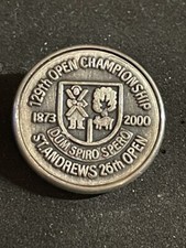 2000 Millennium Open 7/8" Metal Stem Golf Marker - St. Andrews - Tiger Woods