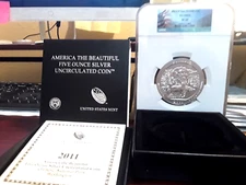 SP-69 2011-P 5 OZ SILVER ATB OLYMPIC WASHINGTON NATIONAL PARK W/OGP