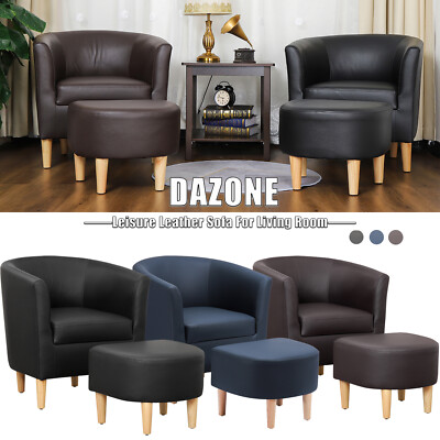 Club Chair Leather Chairs Faux Leather Accent Arm Chair Single - Main Image