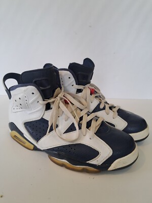 Jordan 6 Retro Olympic Shoe Men s Size 8.5 384664-130 Wearable Nike Air 